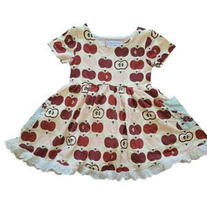 SweetHoney Apple Print Dress
